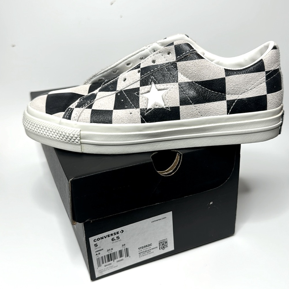 Converse OneStar Ox Checked Black and White shoes, sneakers. New in box.